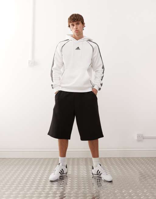 adidas Originals Teamgeist Felpa con cappuccio bianca e nera