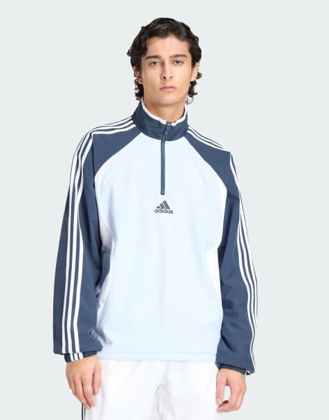 adidas Originals - Teamgeist - Felpa con zip corta blu celeste cristallino - view 1