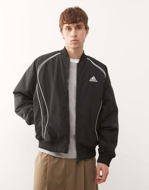 adidas Originals – Teamgeist – Ocieplana czarna kurtka