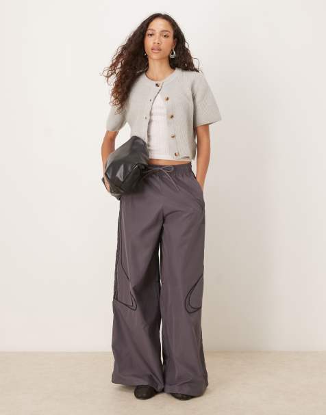 adidas Originals Teamgeist oversized woven track pants in grey and black - view 1