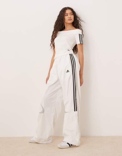 adidas Originals - Teamgeist - Pantalon de survêtement oversize - Blanc