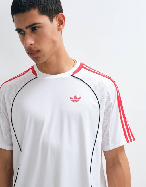 adidas Originals - Teamgeist - T-shirt bianca e rossa, 2 di 5