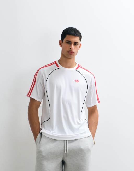 adidas Originals - Teamgeist - T-shirt bianca e rossa, 5 di 5