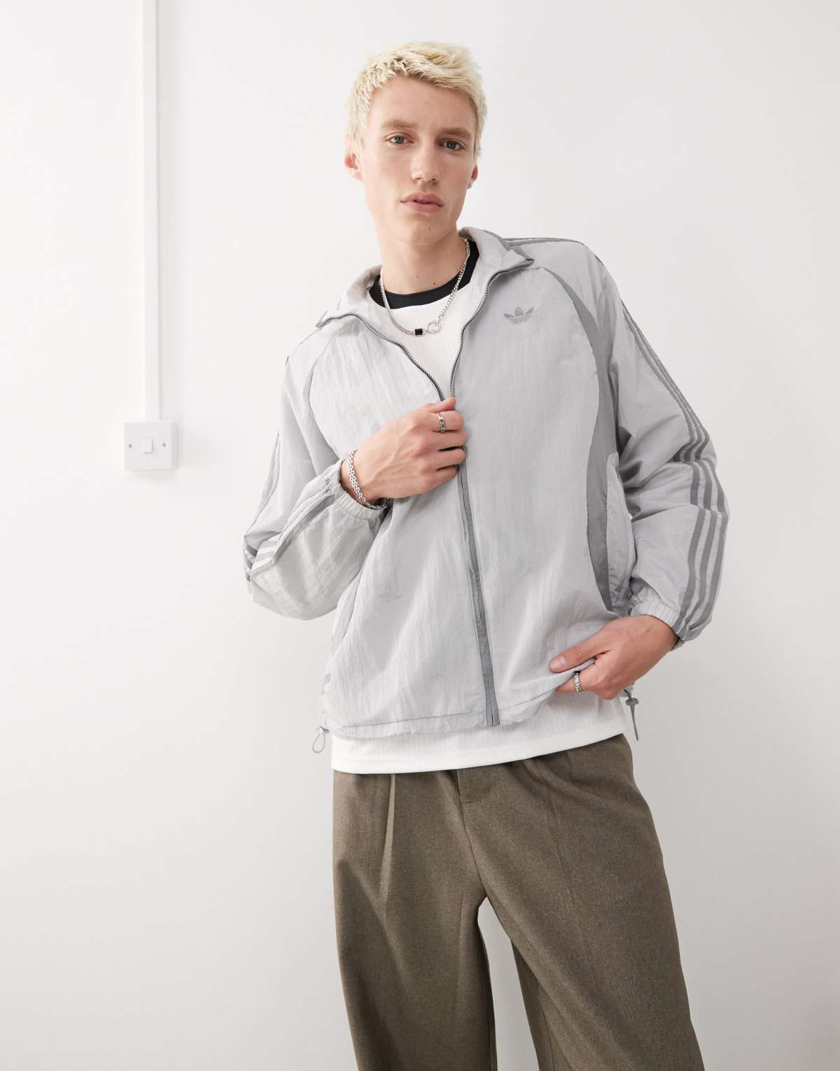 adidas Originals Teamgeist track top in grey