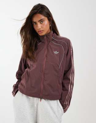 Originals - Teamgeist - Trainingsjacke in Burgunderrot/reflektierendem Silber Rot XL