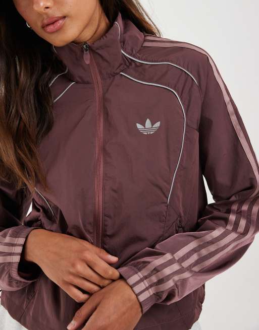 adidas Originals – Teamgeist – Trainingsjacke in Burgunderrot/reflektierendem Silber, 3 von 4