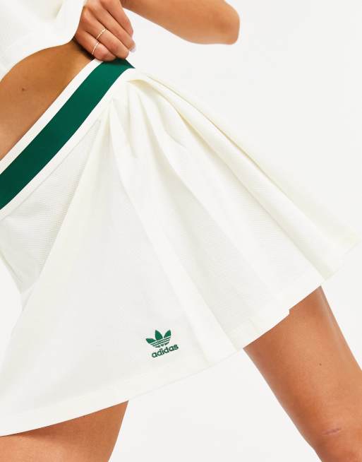 adidas Originals Luxe' logo skirt in off white ASOS