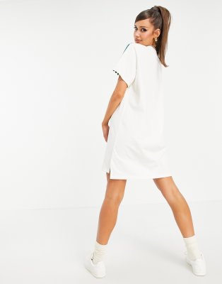 tシャツ Logo T-shirt dress レディース 箔プリントロゴTシャツ（YOKO）(Mサイズ オフ