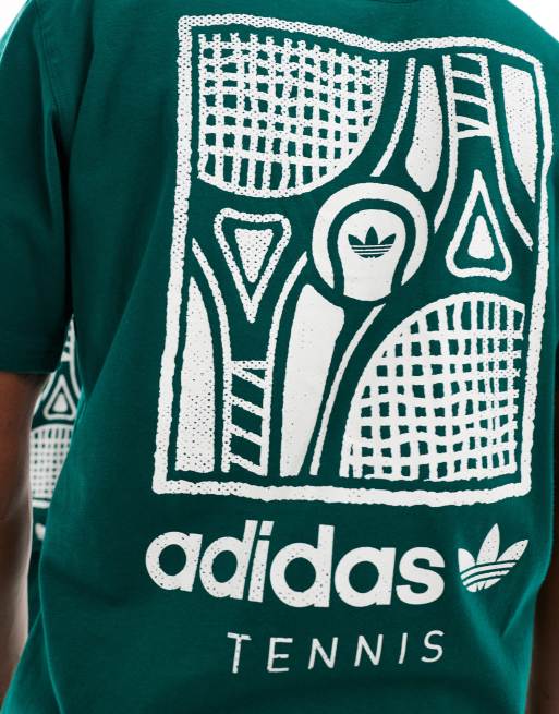☆Adidas☆Originals Tennis Graphic Tee Green adidas Originals Tennis unisex graphic t-shirt with back