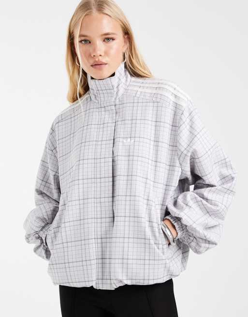 adidas Originals ternet tracktop i grå, 3 af 4