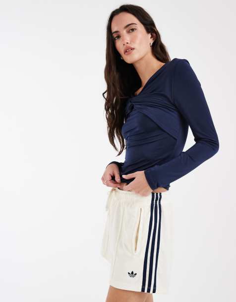 adidas Originals terry towel shorts in white