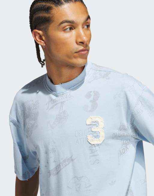 adidas Originals Texas a&m aggies Originals Varsity Grafik-T-Shirt in Clear Sky, 3 von 4