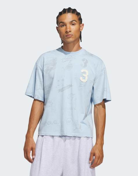 adidas Originals Texas a&m aggies originals varsity graphic tee in clear sky - view 1