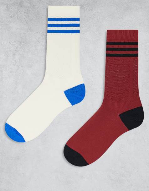 adidas Originals texture 2 pack socks in multi - view 1