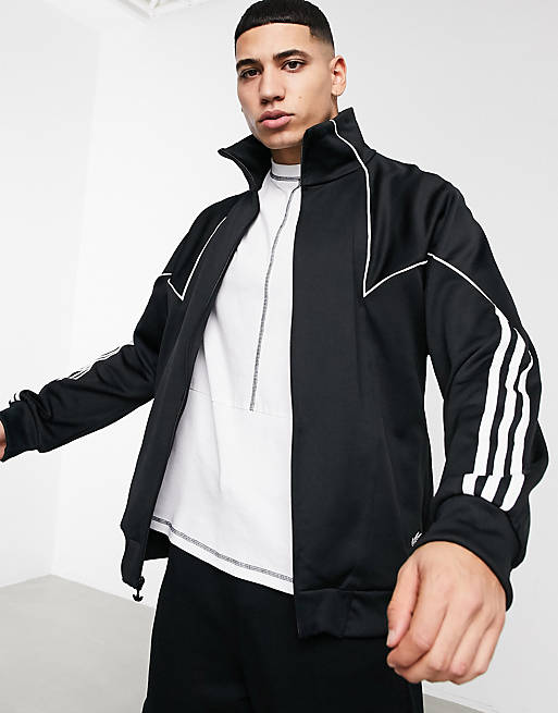 adidas Originals TF poly track jacket in black | ASOS