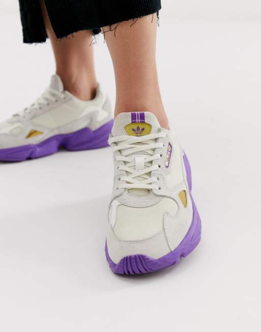 adidas TFL Falcon in off white and purple | ASOS