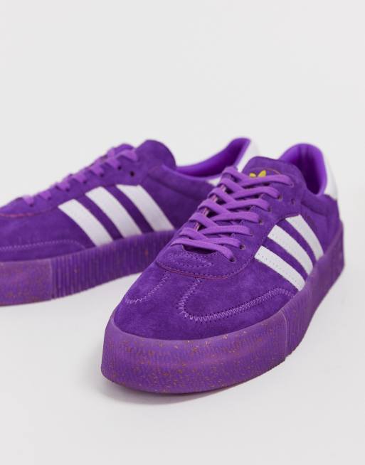 Adidas best sale samba lila