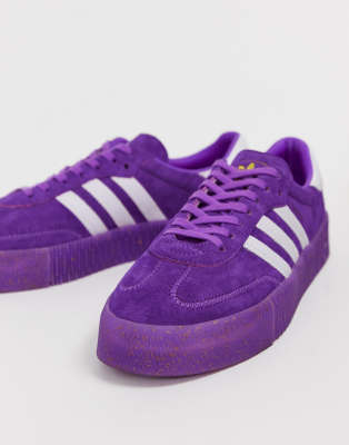 adidas originals samba rose trainers in purple suede