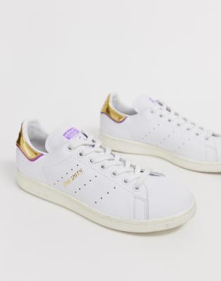 adidas stan smith blanche et or