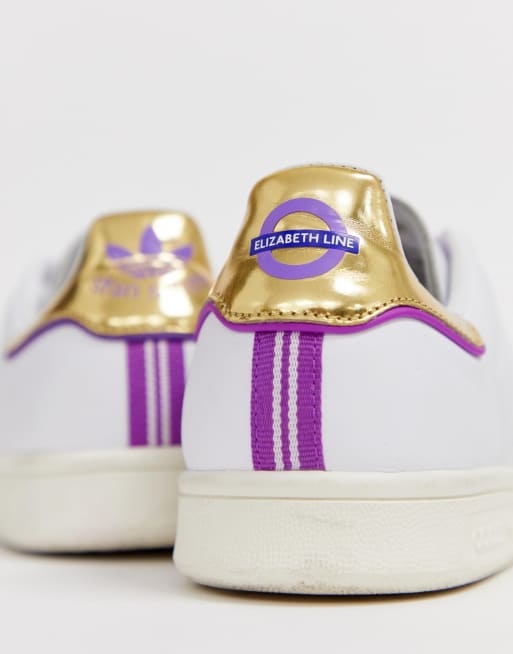 Escultor núcleo Óptima adidas Originals TFL Stan Smith in white and gold | ASOS