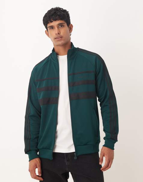 adidas Originals – The First – Mörkgrön och svart träningströja - view 1