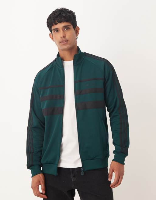 adidas Originals – The First – Mörkgrön och svart träningströja