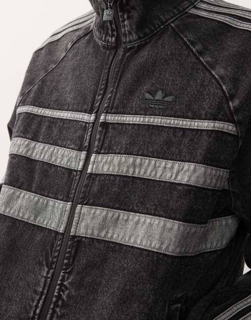 adidas Originals - The First - Sort og grå træningstop i denim, 3 af 4