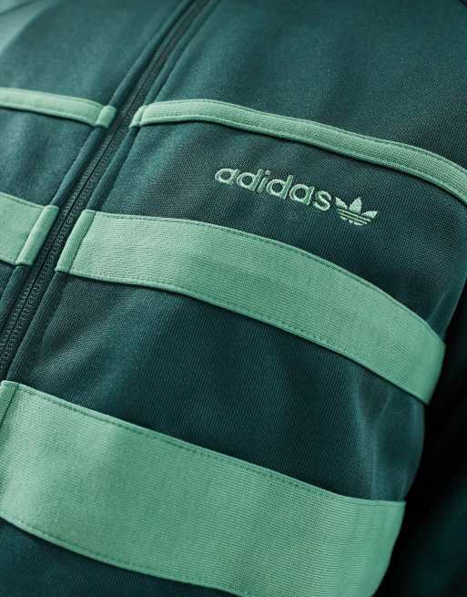 adidas Originals The First track top in dark green ASOS