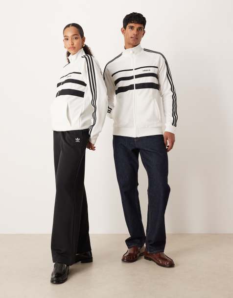 adidas Originals The First track top in white and black - view 1