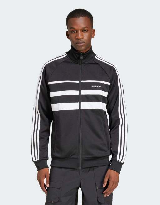 adidas Originals - The First - Trainingstop in zwart en wit