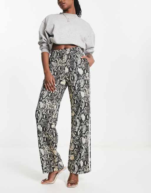 adidas Originals three stripe adibreak pants in snake print