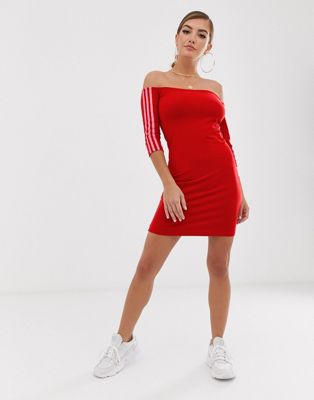 adidas red dress