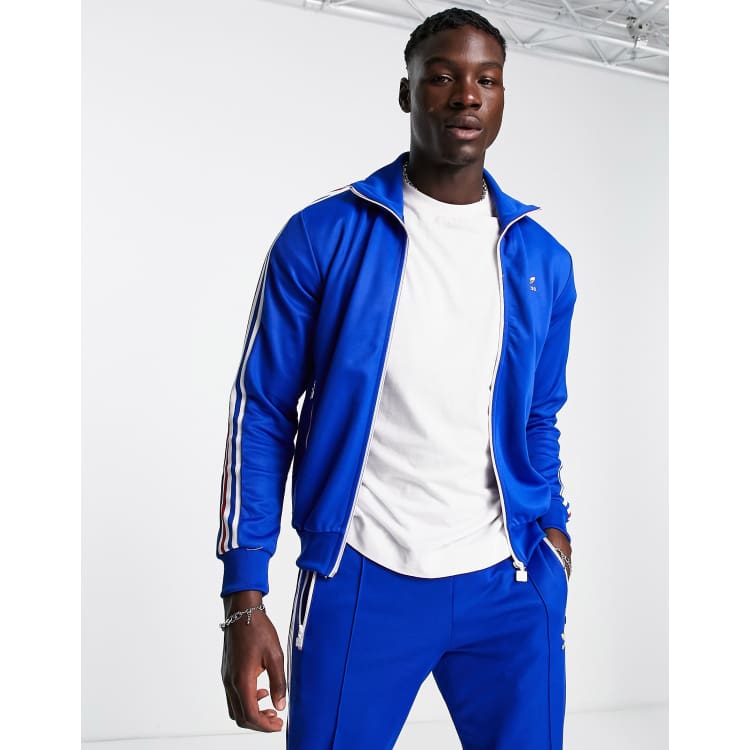 adidas Men's Essentials 3-Stripe Tricot Track Jacket, Collegiate