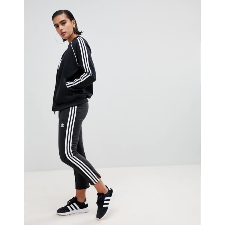 Adidas originals three stripe store cigarette pants in orange