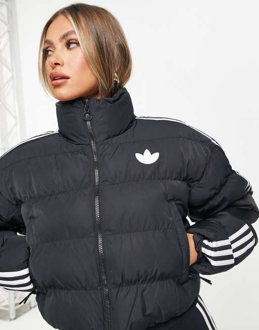 adidas Originals Womens Cropped Puffer Jacket - Black