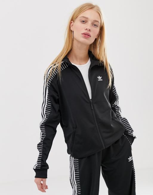 adidas Originals three stripe high neck track jacket ASOS