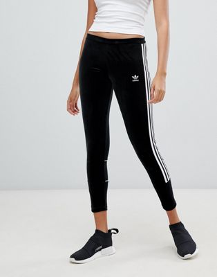 adidas black velvet leggings