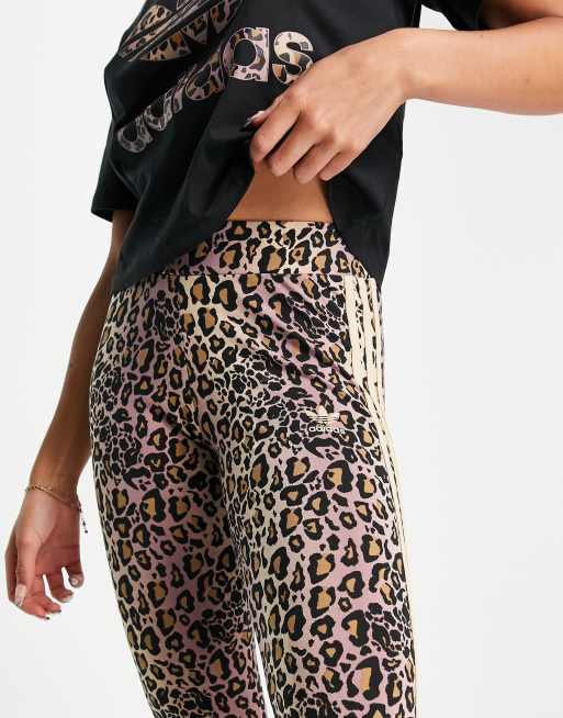 adidas Animal Print Leggings - Beige