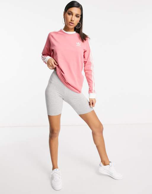 Pink adidas cheap long sleeve top