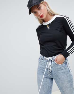 adidas three stripe shirt long sleeve