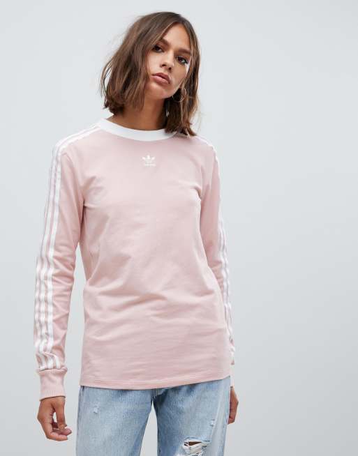 Adidas long sleeve top womens sales pink