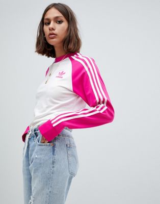 adidas pink long sleeve t shirt