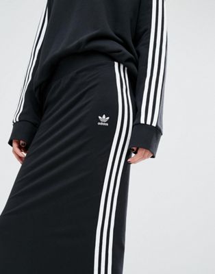 adidas maxi skirt with 3 stripes