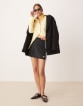 [adidas Originals] adidas Originals three stripe mini skirt in black S BLACK