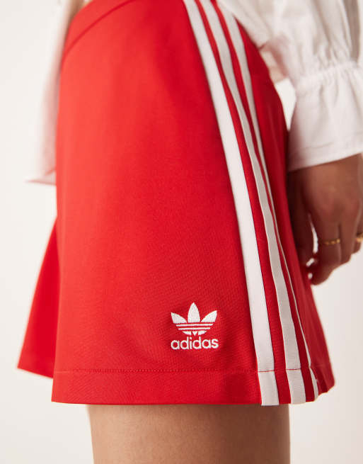 adidas Originals three stripe mini skirt in red | ASOS