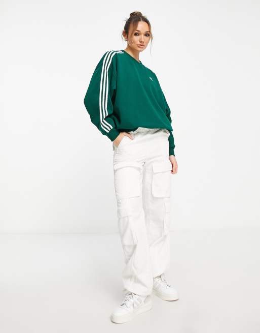 Green and 2025 white adidas sweatshirt