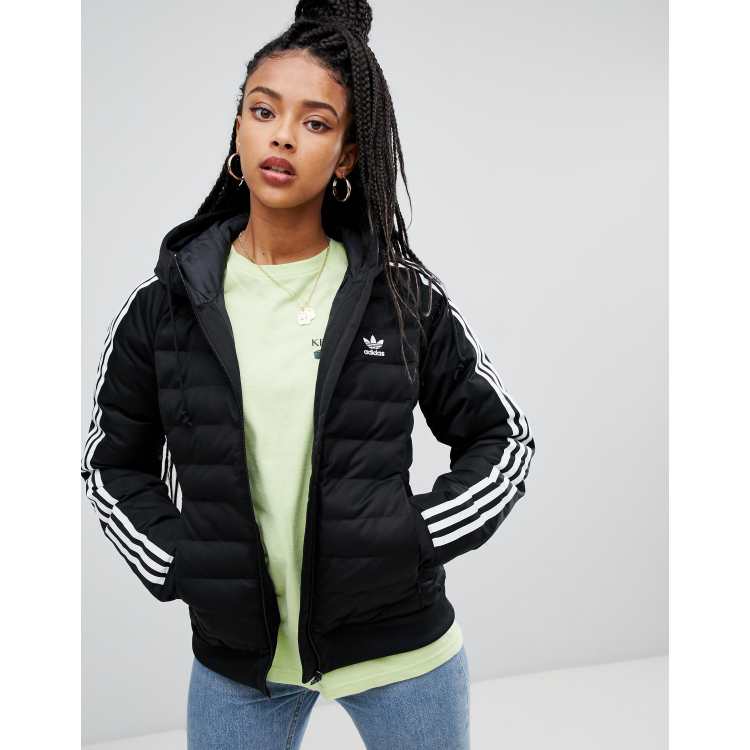 Adidas originals 3 2025 stripe jacket women's