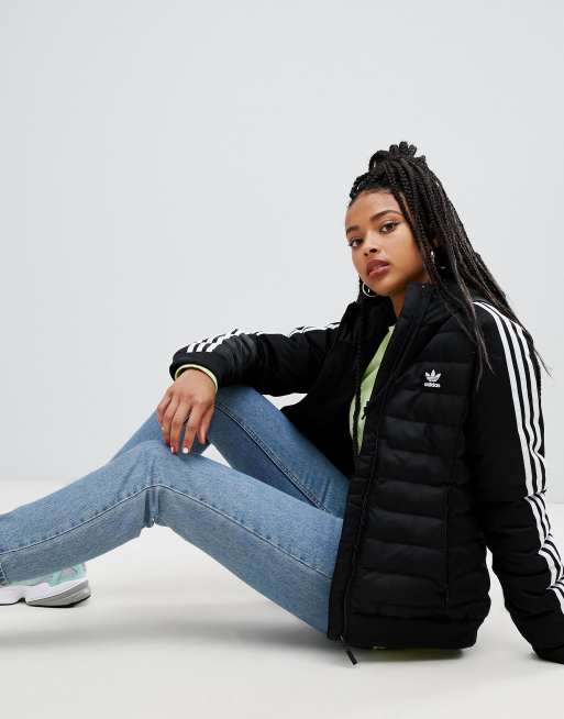 Adidas originals 3-stripes padded jacket naiset sale