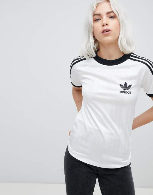 Adidas originals three stripe t best sale shirt womens