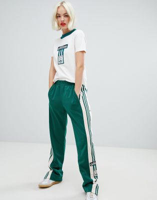 adidas original three stripe track pant with vintage logo